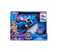 Coffret La Super Pat Patrouille Film Chase Voiture Deluxe Police 2 en 1 Son Et Lumière 38Cm - Set Figurine Véhicule + 1 Carte