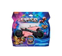 Coffret La Super Pat Patrouille Film Liberty et la Pat Patrouille Junior + Moto Side-Car - Set Figurine Véhicule + 1 Carte