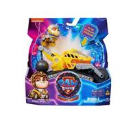 Coffret La Super Pat Patrouille Film Ruben + Tractopelle Luxe Son Et Lumière - Set Figurine Et Véhicule Chantier + 1 Carte - Camion