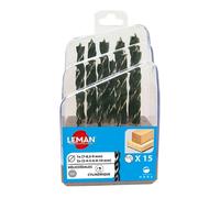 Coffret LEMAN 15 forets hélicoidaux bois