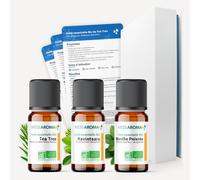Coffret Les indispensables, 3 huiles essentielles Bio + Fiches d'utilisation - 3x 10 ml