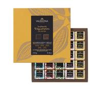 Coffret ""Les Initiés"" 50 carrés de chocolat noir et lait - 250g Valrhona