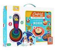 Chefclub Kids - Coffret Livre de Cuisine et Tasses à Mesurer pour Enfants - Les Recettes du Monde