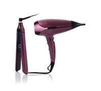 ghd Collection Cherry Chic, Lisseur ghd Chronos et Sèche-cheveux Helios 2200W avec Vanity de voyage bordeau