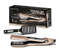 Coffret Lisseur Vapeur Titanium SMOOTH RITUAL Comprend une Brosse Démêlante Ventilée Lissage Haute Performance Hydratation Intense