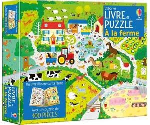 Coffret livre et puzzle - À la ferme - Dès 5 ans - Gareth Lucas - Usborne - Coffret - Jeux livres objets