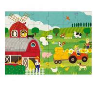 Coffret livre et puzzle géant 30 pièces - Sassi - La ferme - Puzzle 3D - Dessins animés et BD - Vert