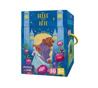 Coffret livre-puzzle - SASSI - La Belle et la Bête - 30 pièces - Livre 10 pages - 14x14 cm