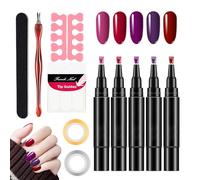 Coffret lot vernis ongles gel effet Stylos Manucure Séchage , Kit Gel