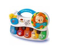 Coffret Lumi Piano de noe 10 melodies, 2 chansons - Piano Lumineux 5 Touches - Jeu pour Bebe 6-36 Mois - Set Jouet Musical Enfant avec Carte