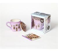 First – Coffret Ma maison Pain d'épices – 1 livre + 1 mug en céramique