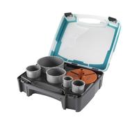 Coffret maçonnerie 5 trépans WOLFCRAFT CT Ø33, 43, 53, 68, 103 mm