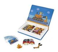 cavernedesjouets Coffret magneti book bolides, 30 magnets vehicules + 18 modeles - livre magnetique enfant - set jeu educatif aimants transports + carte