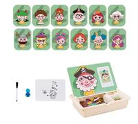 Coffret Magnétique Puzzle Avec Boîte De Rangement,Puzzle d'Association d'pour Tout-Petits - Jeu de Voyage Créatif avec Coffret de Transport,3