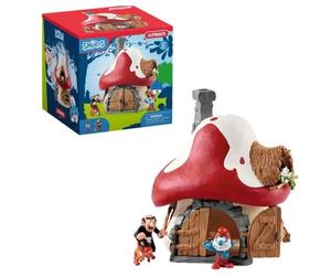 Coffret Maison des Schtroumpfs avec 2 figurines, schleich 20803 Les Schtroumpfs™, 4 pieces, des 3 ans