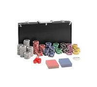 Coffret, Malette, Set de Poker 300 pièces colorées noir