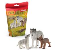 Coffret Maman Louve et Louveteaux - Jouets Schleich Authentiques, Détaillés et Durables pour Jouer et Apprendre - Pour Garçons et