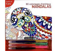 Coffret Mandalas - 80 coloriages d'animaux, dès 5 ans - Collectif - Merci Les Livres - Boîte ou accessoire - Jeux livres objets