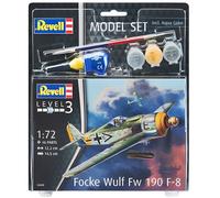 Revell Model Set 63898 Focke Wulf FW 190 F-8 Échelle 1:72 Niveau 3, Gris