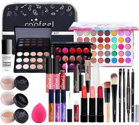 Coffret Maquillage, 27 Pcs Kit Maquillage Femme Professionnel Avec Trousse De Maquillage Palettes De Maquillage Fard À Paupières Brillant À Lèvres Ensemble De Cadeau D'anniversaire Noël