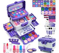Coffret Maquillage Enfant Filles - Malette Lavable Jouet pour Princesse Fille, Cadeau de Noël ou d'Anniversaire