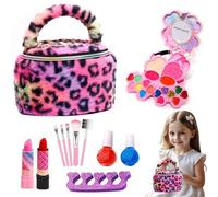 Coffret Maquillage Enfant | Jouet Cosmétique Lavable pour Jeu D'Imitation,Coffret De Maquillage 22 Pièces pour Fillettes - pour De 3 À 12 Ans Jeu D'imitation Vernis À Ongles