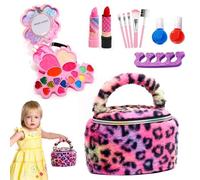 Coffret Maquillage Enfant,Jouet De Coiffeuse Réaliste Et Lavable | Kit De Maquillage pour Filles 22 Pièces - pour De 3 À 12 Ans Jeu D'imitation Vernis À Ongles