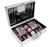 , Coffret Maquillage Femme 43 Pièces, Inclut Rouge À Lèvres, Ombres À Paupières, Blush, Vernis À Ongles, Et Miroir, Mallette Métallique Portable Et Légère, Bon Voyage