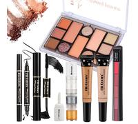 Coffret Maquillage, MKNZOME 26 Pcs Kit Maquillage Femme Professionnel avec trousse de Maquillage Palettes de Maquillage Fard à paupières Brillant à lèvres Ensemble de cadeau d'anniversaire Noël