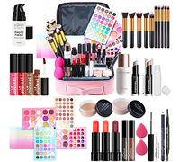 Coffret Maquillage, MKNZOME 32 Pcs Kit Maquillage Femme Professionnel avec trousse de Maquillage Palettes de Maquillage Fard à paupières Brillant à lèvres Ensemble de cadeau d'anniversaire Noël