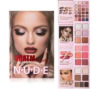 Coffret Maquillage Professionnel 43 pièces - Kit de maquillage style livre avec 6 highlighters 7 palettes contouring