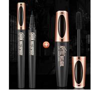 Coffret Maquillage Yeux-Mascara Volume 4D + Eyeliner Liquide Waterproof-Longue Tenue, Anti-bavure-Noir Intense,Yeux Sublimés