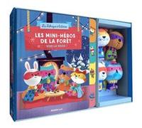 Auzou Coffret marionnettes à doigts Les mini-héros de la forêt – Vive la neige ! 4 marionnettes