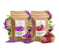 Coffret Mary Rose Pink & Purple Matcha Alternative 2x50g - Poudres végétales fruit du dragon & ube - Couleurs naturelles, saveurs exotiques pour lattes, smoothies et desserts créatifs