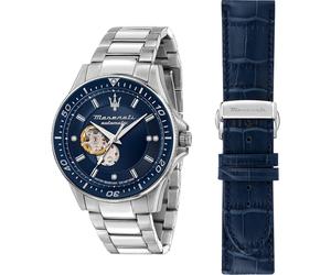 Coffret MASERATI SFIDA Montre Homme en Métal et Bracelet Interchangeable