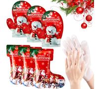 Coffret Masques Mains et Pieds - Idée Cadeau de Noël, 3 paires de masques exfoliants pour les pieds et 3 paires de masques pour les mains, gommage pour éliminer les callosités, chaussettes hydratantes