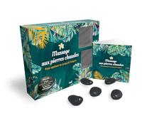 Coffret - Massage aux pierres chaudes, pour apaiser le corps et l'esprit: avec 8 pierres volcaniques et un livre explicatif écrit par une infirmière