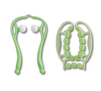 Coffret Massage Manuel - Masseur Cervical Nuque & Rouleau de Massage 360° pour Récupération Musculaire