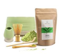 Coffret Matcha Mary Rose: Kit Thé Vert 100g avec fouet en bambou et accessoires