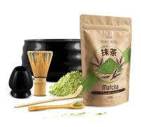 Coffret Matcha Mary Rose: Kit Thé Vert 100g avec fouet en bambou et accessoires