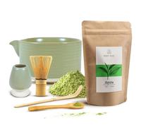 Coffret Matcha Mary Rose: Kit Thé Vert 100g avec fouet en bambou et accessoires