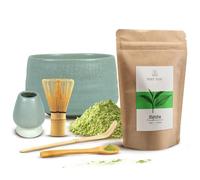Coffret Matcha Mary Rose: Kit Thé Vert 100g avec fouet en bambou et accessoires