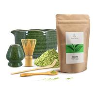 Coffret Matcha Mary Rose: Kit Thé Vert 100g avec fouet en bambou et accessoires