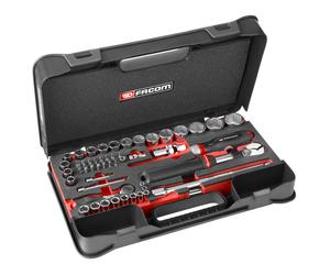 Coffret MBOX serrage 1/4 & 1/2 OGV® Grip, plateau mousse (60 pces) - FACOM - RS.GRPPB