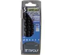 Coffret mèches carrelage Tivoly - 5 meches - Diamètre 4 à 8 mm