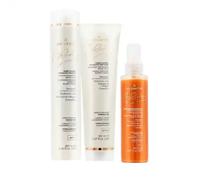 Coffret Medavita Blondie Sunset: Shampooing 250ml, Masque 150ml & Sérum révélateur de reflets 150ml - pour cheveux blonds chauds