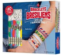 Coffret Mes bracelets brésiliens Spécial supporters Inclus Fils colorés et 200 perles alphabet - Maëlle Brun - De Saxe Eds - Coffret - Jeux livres objets