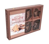 Coffret - Mes petits biscuits de fête: 6 emporte-pièces et un livre avec plus de 20 recettes pour se régaler !