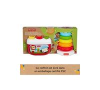 Fisher-Price Jouet Mes Premiers Blocs et Pyramide Arc-en-Ciel GRF11 — d'origine végétale, 6 mois+
