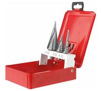 Coffret métal 3 forets étagés Ø4 à 12mm - Ø4 à 20mm - Ø4 à 30mm - DIAGER - 55573